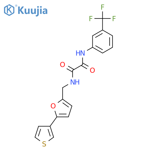 N-{5-(thiophen-3-yl)furan-2-ylmethyl}-N'-3-(trifluoromethyl)phenylethanediamide structure