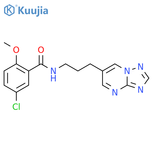 N-(3-([1,2,4]triazolo[1,5-a]pyrimidin-6-yl)propyl)-5-chloro-2-methoxybenzamide structure
