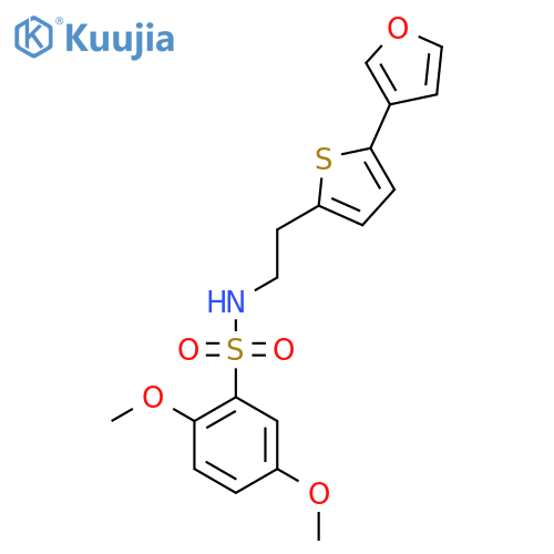 N-{2-5-(furan-3-yl)thiophen-2-ylethyl}-2,5-dimethoxybenzene-1-sulfonamide structure