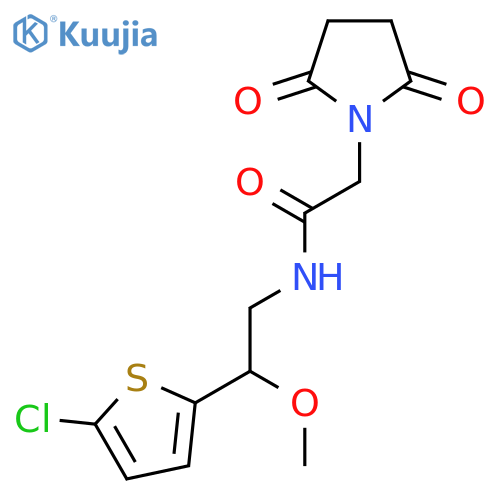 N-[2-(5-chlorothiophen-2-yl)-2-methoxyethyl]-2-(2,5-dioxopyrrolidin-1-yl)acetamide structure