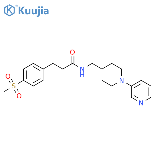4-(Methylsulfonyl)-N-[[1-(3-pyridinyl)-4-piperidinyl]methyl]benzenepropanamide structure