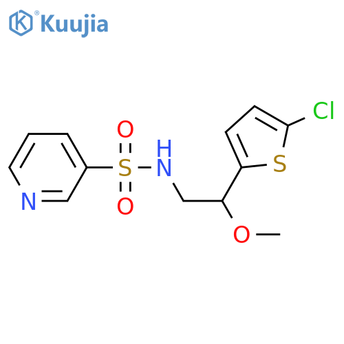 N-[2-(5-chlorothiophen-2-yl)-2-methoxyethyl]pyridine-3-sulfonamide structure