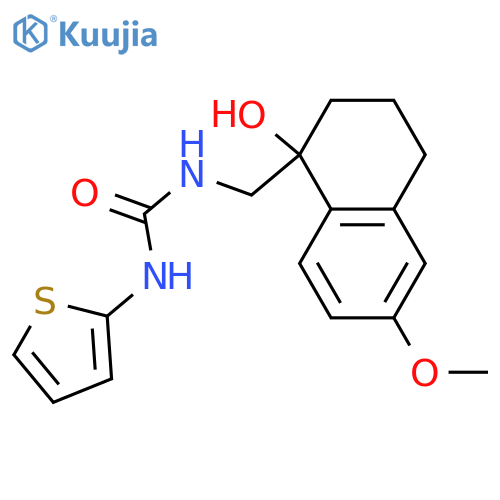 1-[(1-hydroxy-6-methoxy-1,2,3,4-tetrahydronaphthalen-1-yl)methyl]-3-(thiophen-2-yl)urea structure
