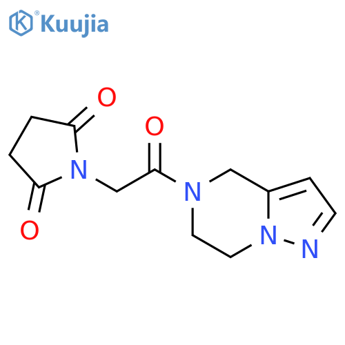 1-(2-oxo-2-{4H,5H,6H,7H-pyrazolo1,5-apyrazin-5-yl}ethyl)pyrrolidine-2,5-dione structure