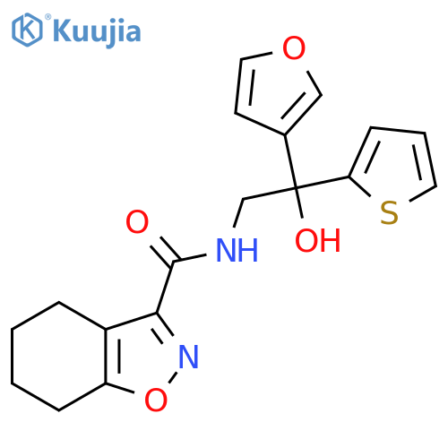 N-2-(furan-3-yl)-2-hydroxy-2-(thiophen-2-yl)ethyl-4,5,6,7-tetrahydro-1,2-benzoxazole-3-carboxamide structure