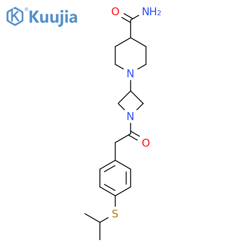 1-(1-(2-(4-(Isopropylthio)phenyl)acetyl)azetidin-3-yl)piperidine-4-carboxamide structure