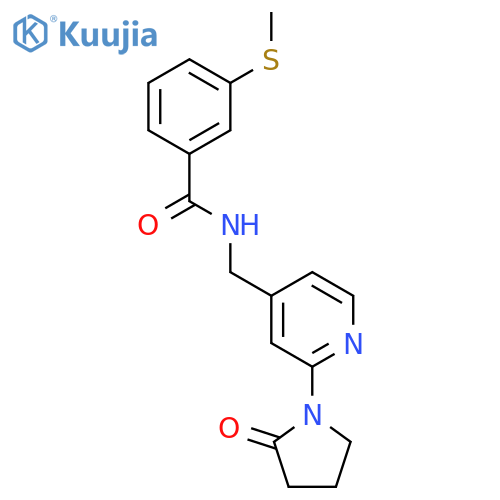 3-(methylsulfanyl)-N-{2-(2-oxopyrrolidin-1-yl)pyridin-4-ylmethyl}benzamide structure