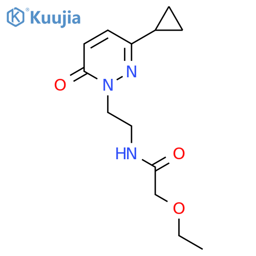 N-2-(3-cyclopropyl-6-oxo-1,6-dihydropyridazin-1-yl)ethyl-2-ethoxyacetamide structure