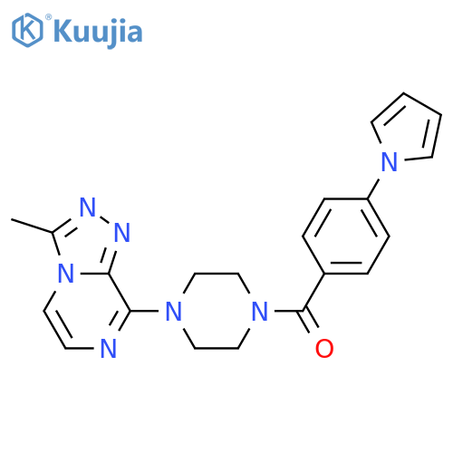 1-{3-methyl-[1,2,4]triazolo[4,3-a]pyrazin-8-yl}-4-[4-(1H-pyrrol-1-yl)benzoyl]piperazine structure