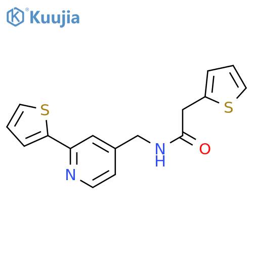 2-(thiophen-2-yl)-N-{2-(thiophen-2-yl)pyridin-4-ylmethyl}acetamide structure