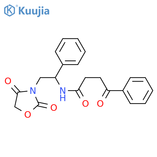 N-[2-(2,4-dioxo-1,3-oxazolidin-3-yl)-1-phenylethyl]-4-oxo-4-phenylbutanamide structure
