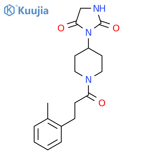 3-(1-(3-(o-Tolyl)propanoyl)piperidin-4-yl)imidazolidine-2,4-dione structure