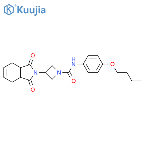 N-(4-Butoxyphenyl)-3-(1,3,3a,4,7,7a-hexahydro-1,3-dioxo-2H-isoindol-2-yl)-1-azetidinecarboxamide structure