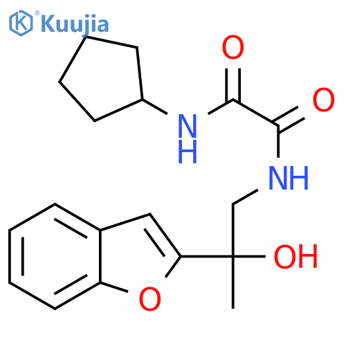 N-[2-(1-benzofuran-2-yl)-2-hydroxypropyl]-N'-cyclopentylethanediamide structure