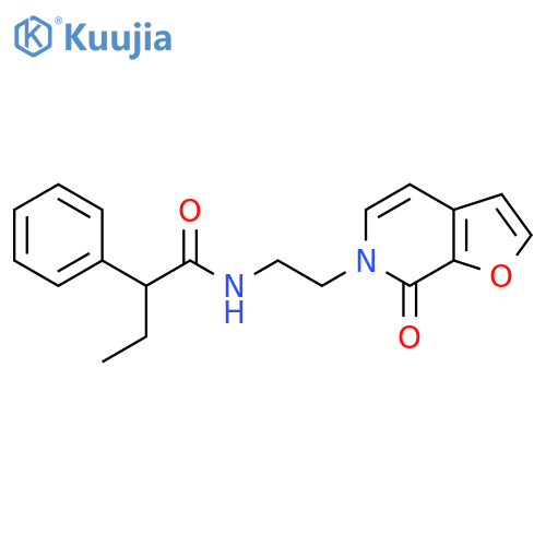 N-(2-{7-oxo-6H,7H-furo[2,3-c]pyridin-6-yl}ethyl)-2-phenylbutanamide structure