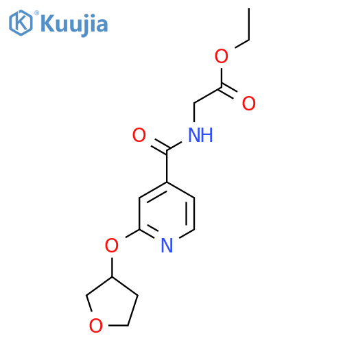 Ethyl 2-(2-((tetrahydrofuran-3-yl)oxy)isonicotinamido)acetate structure