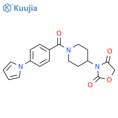 3-[1-(4-pyrrol-1-ylbenzoyl)piperidin-4-yl]-1,3-oxazolidine-2,4-dione structure