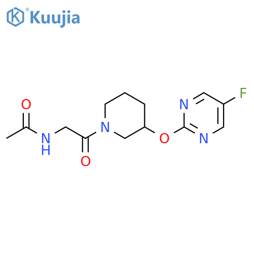 N-(2-{3-[(5-fluoropyrimidin-2-yl)oxy]piperidin-1-yl}-2-oxoethyl)acetamide structure