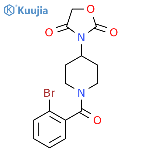 3-(1-(2-Bromobenzoyl)piperidin-4-yl)oxazolidine-2,4-dione structure