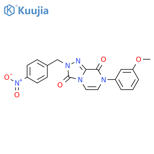 7-(3-methoxyphenyl)-2-[(4-nitrophenyl)methyl]-2H,3H,7H,8H-[1,2,4]triazolo[4,3-a]pyrazine-3,8-dione structure