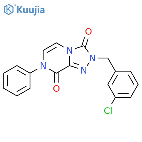 2-(3-chlorobenzyl)-7-phenyl-[1,2,4]triazolo[4,3-a]pyrazine-3,8(2H,7H)-dione structure