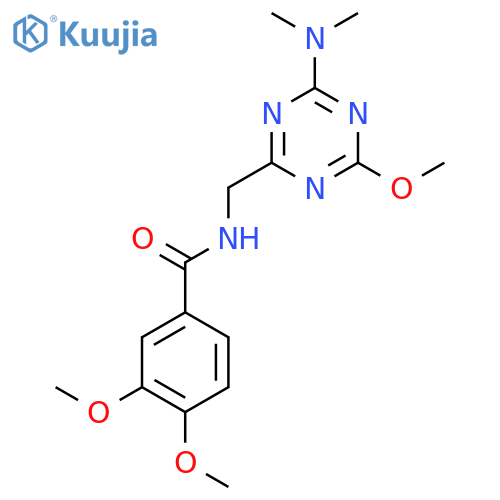 N-{4-(dimethylamino)-6-methoxy-1,3,5-triazin-2-ylmethyl}-3,4-dimethoxybenzamide structure