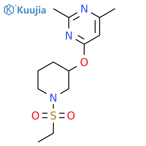 4-{[1-(ethanesulfonyl)piperidin-3-yl]oxy}-2,6-dimethylpyrimidine structure