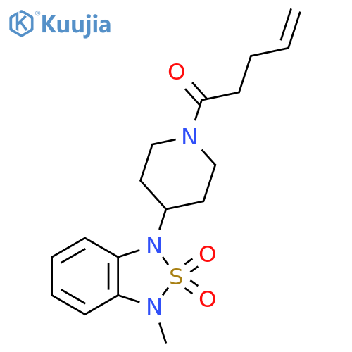 1-methyl-3-1-(pent-4-enoyl)piperidin-4-yl-1,3-dihydro-2lambda6,1,3-benzothiadiazole-2,2-dione structure