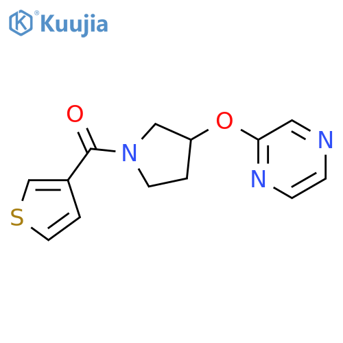2-{[1-(thiophene-3-carbonyl)pyrrolidin-3-yl]oxy}pyrazine structure