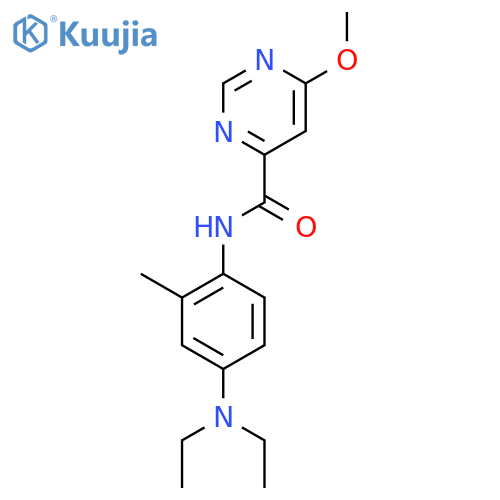 N-[4-(diethylamino)-2-methylphenyl]-6-methoxypyrimidine-4-carboxamide structure