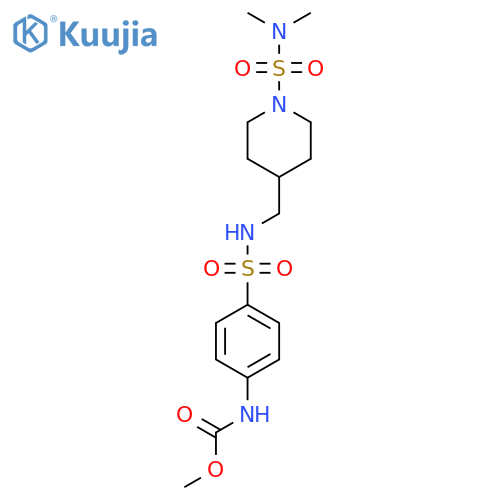 methyl N-[4-({[1-(dimethylsulfamoyl)piperidin-4-yl]methyl}sulfamoyl)phenyl]carbamate structure