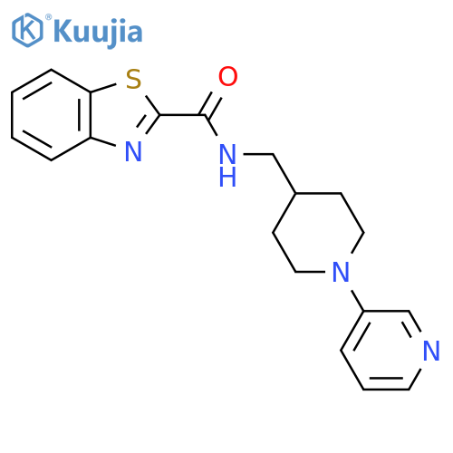 N-((1-(pyridin-3-yl)piperidin-4-yl)methyl)benzo[d]thiazole-2-carboxamide structure