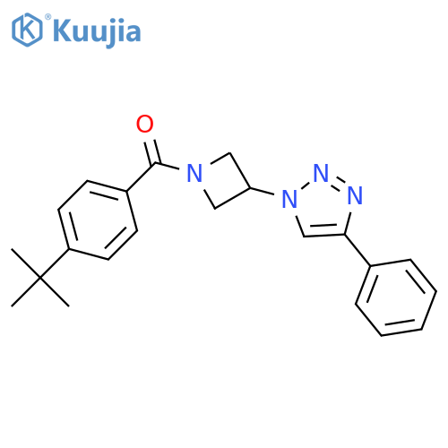 (4-tert-butylphenyl)-[3-(4-phenyltriazol-1-yl)azetidin-1-yl]methanone structure