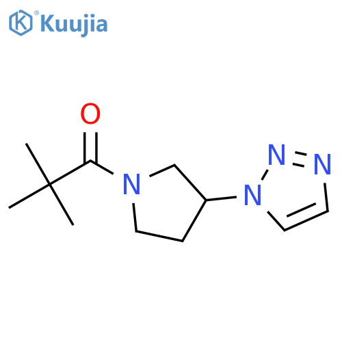 2,2-dimethyl-1-[3-(triazol-1-yl)pyrrolidin-1-yl]propan-1-one structure