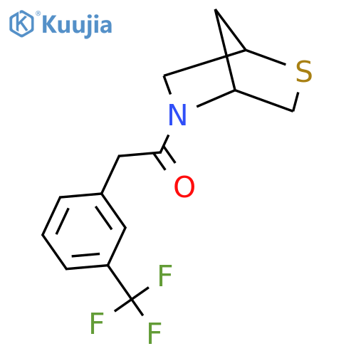 1-{2-thia-5-azabicyclo[2.2.1]heptan-5-yl}-2-[3-(trifluoromethyl)phenyl]ethan-1-one structure