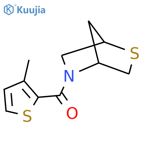 5-(3-methylthiophene-2-carbonyl)-2-thia-5-azabicyclo[2.2.1]heptane structure