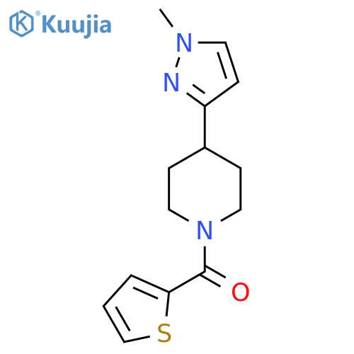 4-(1-methyl-1H-pyrazol-3-yl)-1-(thiophene-2-carbonyl)piperidine structure