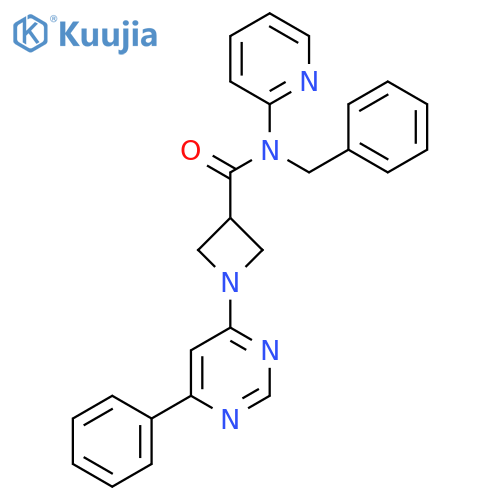 N-benzyl-1-(6-phenylpyrimidin-4-yl)-N-(pyridin-2-yl)azetidine-3-carboxamide structure