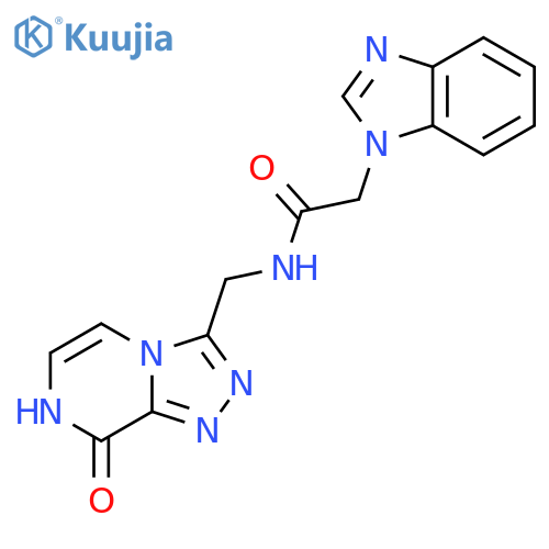2-(1H-1,3-benzodiazol-1-yl)-N-({8-hydroxy-1,2,4triazolo4,3-apyrazin-3-yl}methyl)acetamide structure