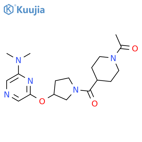 1-[4-(3-{[6-(dimethylamino)pyrazin-2-yl]oxy}pyrrolidine-1-carbonyl)piperidin-1-yl]ethan-1-one structure