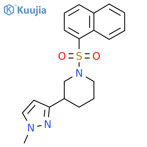 3-(1-methyl-1H-pyrazol-3-yl)-1-(naphthalene-1-sulfonyl)piperidine structure