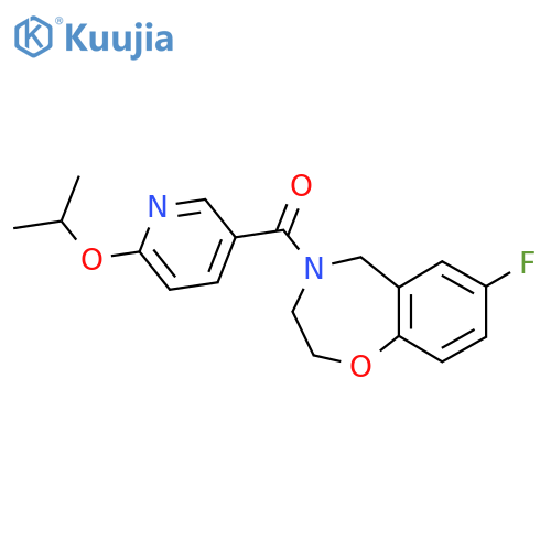 7-fluoro-4-6-(propan-2-yloxy)pyridine-3-carbonyl-2,3,4,5-tetrahydro-1,4-benzoxazepine structure