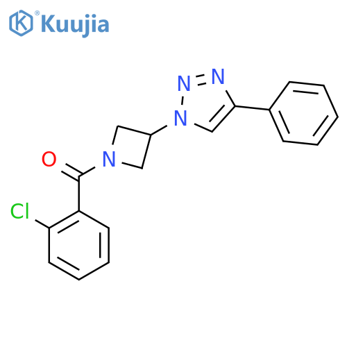 (2-chlorophenyl)(3-(4-phenyl-1H-1,2,3-triazol-1-yl)azetidin-1-yl)methanone structure