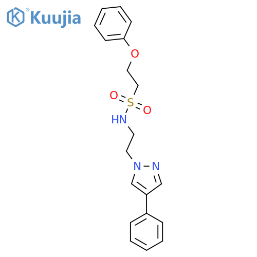 2-phenoxy-N-2-(4-phenyl-1H-pyrazol-1-yl)ethylethane-1-sulfonamide structure