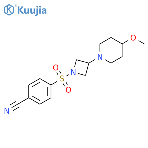4-[[3-(4-Methoxy-1-piperidinyl)-1-azetidinyl]sulfonyl]benzonitrile structure