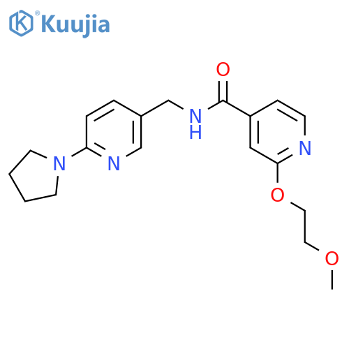 2-(2-methoxyethoxy)-N-((6-(pyrrolidin-1-yl)pyridin-3-yl)methyl)isonicotinamide structure