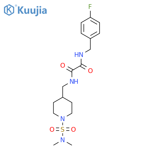 N-{[1-(dimethylsulfamoyl)piperidin-4-yl]methyl}-N'-[(4-fluorophenyl)methyl]ethanediamide structure