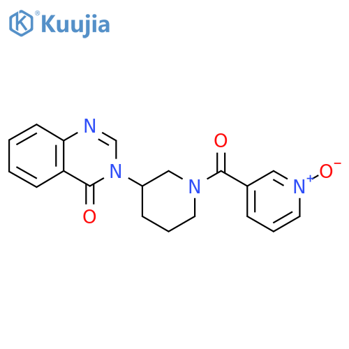 3-3-(4-oxo-3,4-dihydroquinazolin-3-yl)piperidine-1-carbonylpyridin-1-ium-1-olate structure