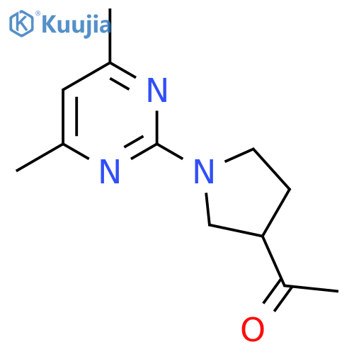 1-1-(4,6-dimethylpyrimidin-2-yl)pyrrolidin-3-ylethan-1-one structure