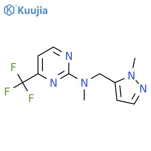 N-methyl-N-(1-methyl-1H-pyrazol-5-yl)methyl-4-(trifluoromethyl)pyrimidin-2-amine structure